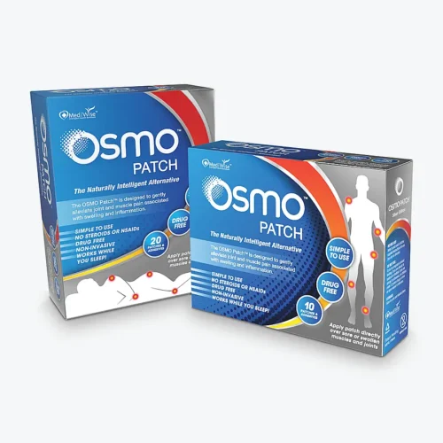 OSMO Patch Product Image - 1 pack of 10 patches displayed horizontally, 1 pack of 20 patches displayed vertically