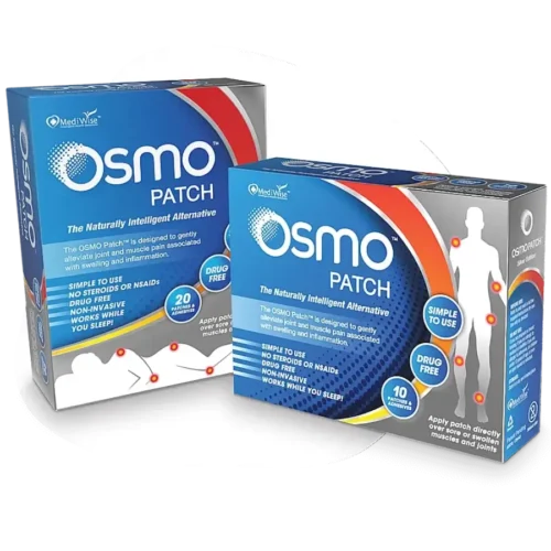 OSMO Patch Product Image - 1 pack of 10 patches displayed horizontally, 1 pack of 20 patches displayed vertically